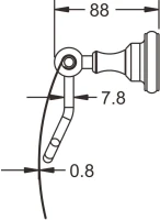 Держатель туалетной бумаги Rose RG1105 хром Держатель туалетной бумаги Rose RG1105 хром