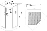 Душевая кабина Esbano Led ESKL100PR