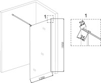 Душевая перегородка Niagara Nova NG-663-12 120x195 профиль хром, стекло прозрачное