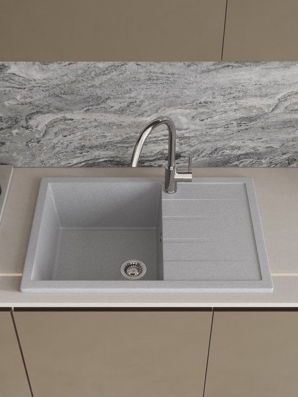 Мойка кухонная Domaci Болонья М-161-006 светло-серая