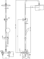 Душевая стойка Aquanet Passion AF300-72-R-B чёрная матовая