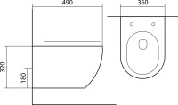Комплект Унитаз подвесной AQUATEK Европа AQ1900-00 безободковый + Инсталляция TECE Base 9400413 4 в 1 с кнопкой смыва