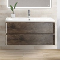 Мебель для ванной комнаты BelBagno Albano 100 подвесная, rovere nature grigio