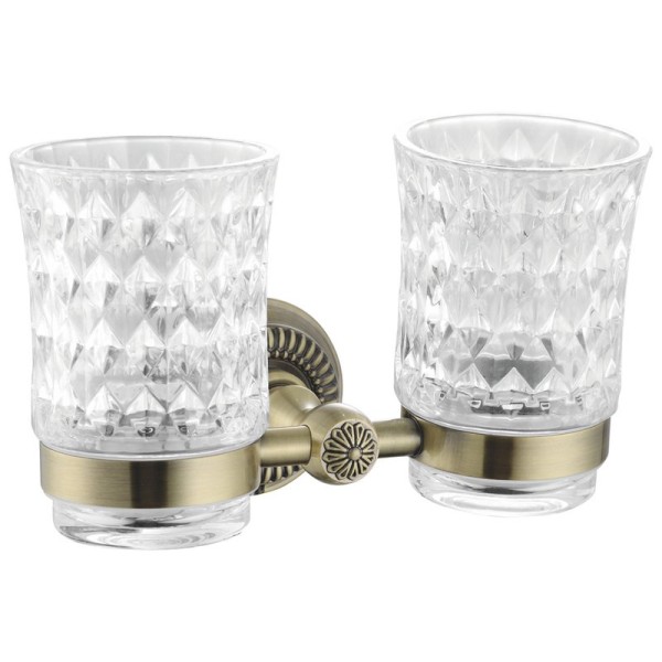 Стакан Rose RG14Q RG1422Q двойной, бронза