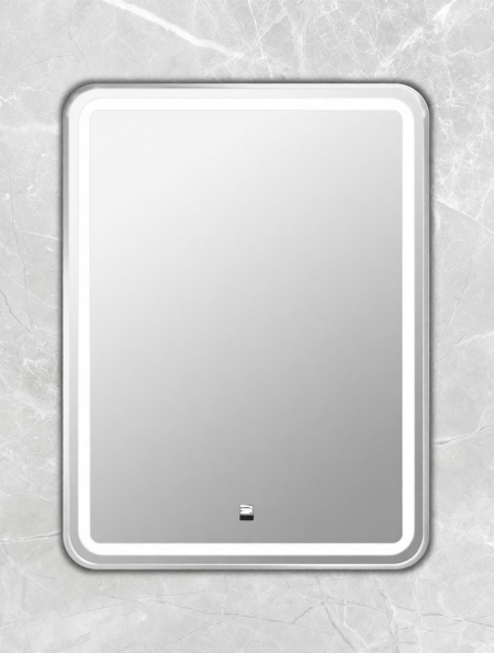 Зеркало Comforty Ситара 60 сенсорное, с подсветкой, серебро