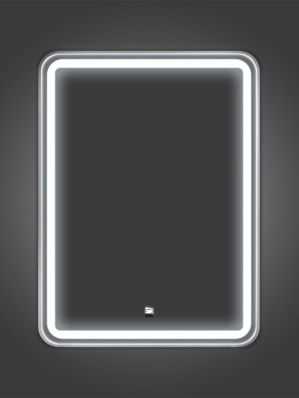 Зеркало Comforty Ситара 60 сенсорное, с подсветкой, серебро