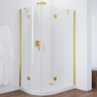 Душевой уголок Vegas Glass AFS-F 110*90 09 01 R профиль золото, стекло прозрачное