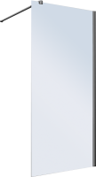 Душевая перегородка Vincea Walk-in VSW-1H900MRGM 90 см, профиль вороненая сталь, стекло зеркальное