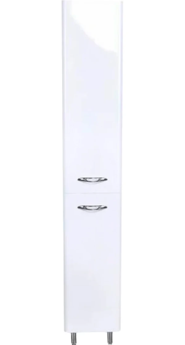 Шкаф пенал для ванной Style Line Каре Люкс Plus 30 с бельевой корзиной, белый, L