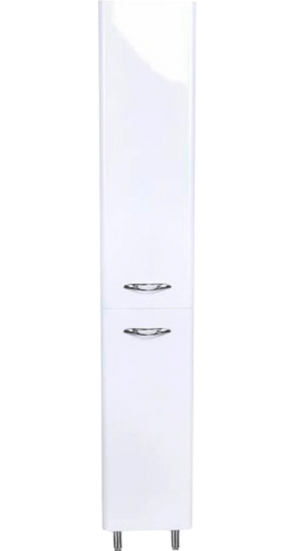 Шкаф пенал для ванной Style Line Каре Люкс Plus 30 с бельевой корзиной, белый, L