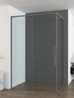 Душевой уголок Vincea Ultima VSR-7UL9010CLGM 100х90 см, профиль вороненая сталь, стекло прозрачное