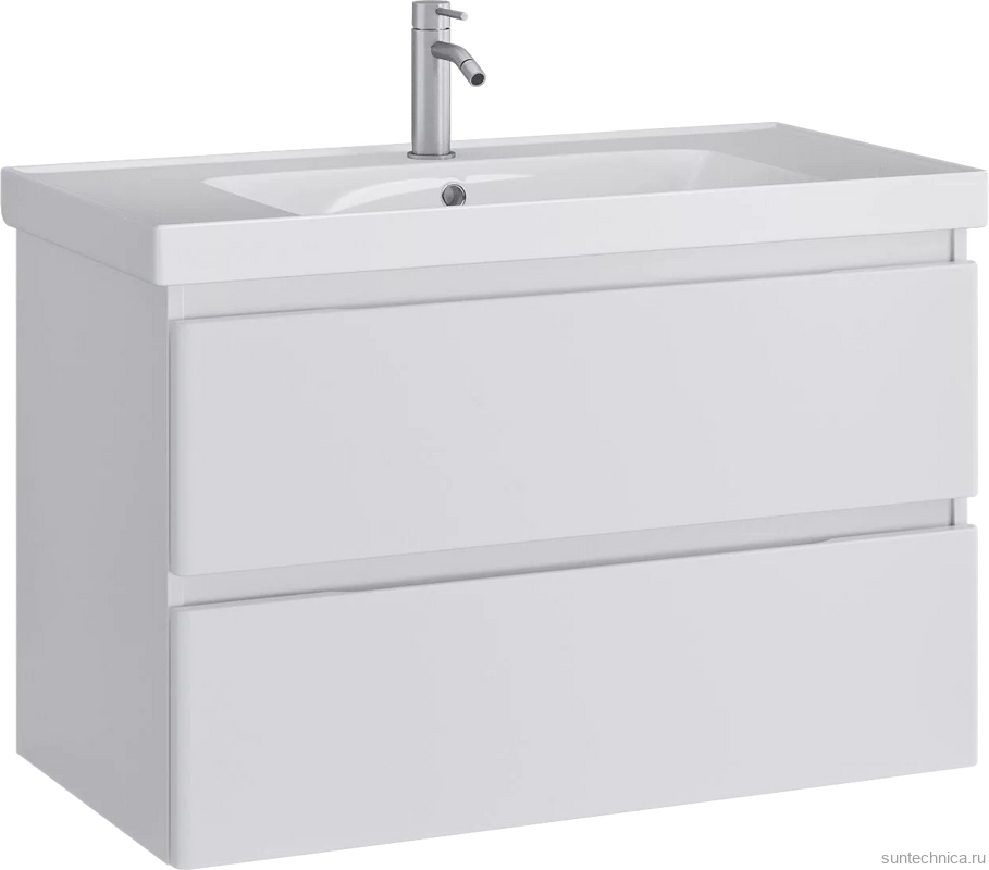 Тумба с раковиной SanStar Riana 90 подвесная, белая
