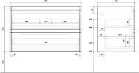 Тумба с раковиной SanStar Riana 90 подвесная, белая