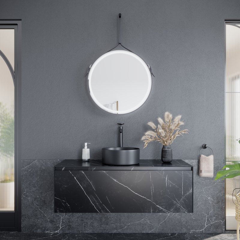 Тумба с раковиной Sancos Stone 120 Nero Marquina