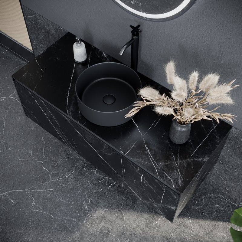 Тумба с раковиной Sancos Stone 120 Nero Marquina