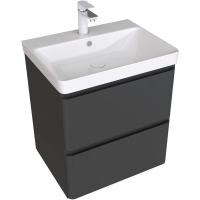 Тумба под раковину без столешницы Aquanet Эмбер 60 черная матовая