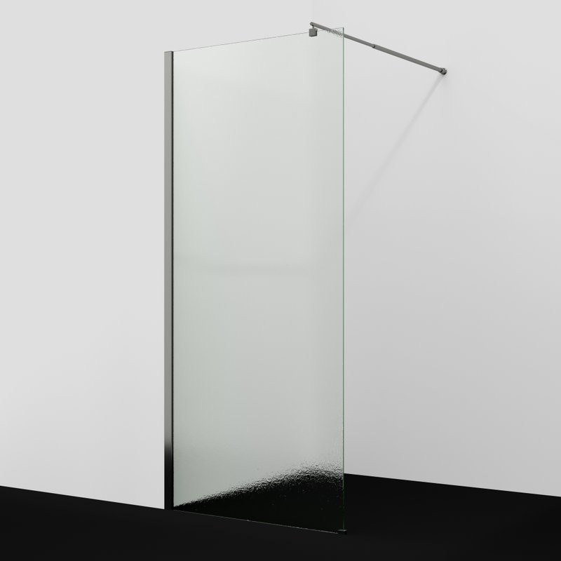 Душевая перегородка Wasserkraft Rur 30W 90 см, профиль графит, стекло текстурное