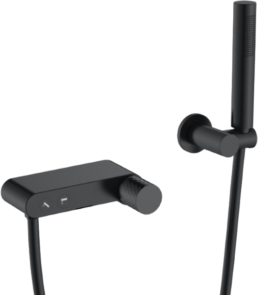 Смеситель для ванны с душем Boheme Stick 123-BB черный