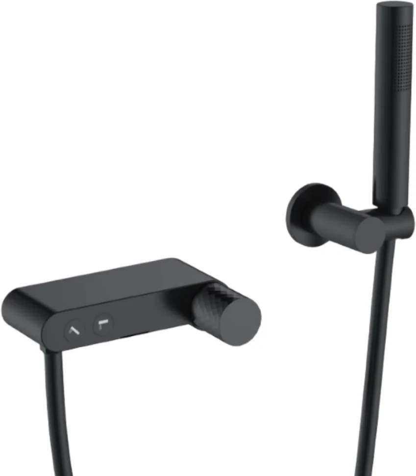 Смеситель для ванны с душем Boheme Stick 123-BB черный