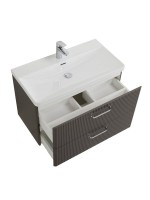 Мебель для ванной комнаты BelBagno Due 80 ручки хром полированный, оружейная сталь