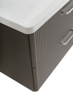 Мебель для ванной комнаты BelBagno Due 80 ручки хром полированный, оружейная сталь