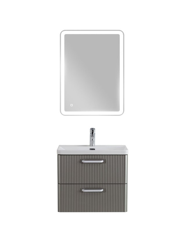 Мебель для ванной комнаты BelBagno Due 60 ручки белые, сатин