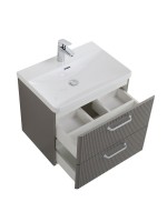 Мебель для ванной комнаты BelBagno Due 60 ручки белые, сатин