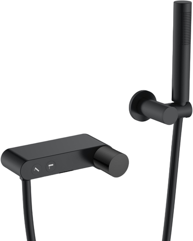 Смеситель для ванны с душем Boheme Stick 123-BB.2 black touch black
