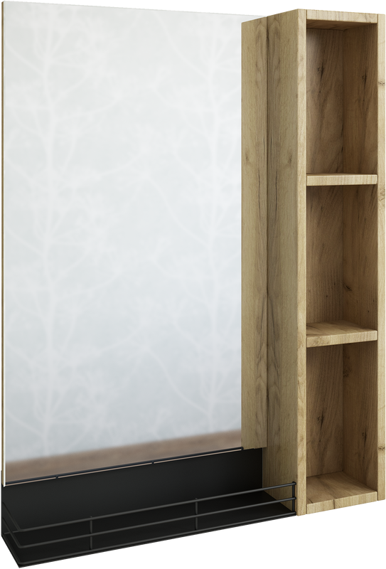 Зеркало Sanflor Выборг 60 дуб крафт золотой