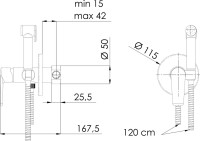 Гигиенический душ Remer Vanity V65W со смесителем, С ВНУТРЕННЕЙ ЧАСТЬЮ