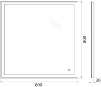 Зеркало BelBagno SPC-GRT-800-800-LED-TCH
