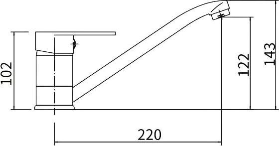 Смеситель для кухни Fashun A54205 сатин