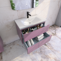 Тумба под раковину без столешницы Caprigo Forte 80 подвесная, лиловая