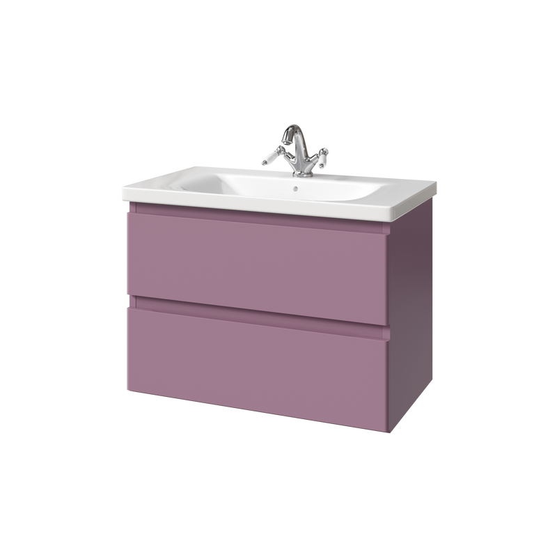 Тумба под раковину без столешницы Caprigo Forte 80 подвесная, лиловая