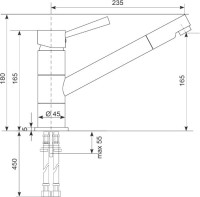 Смеситель для кухни Ulgran U-025 антрацит