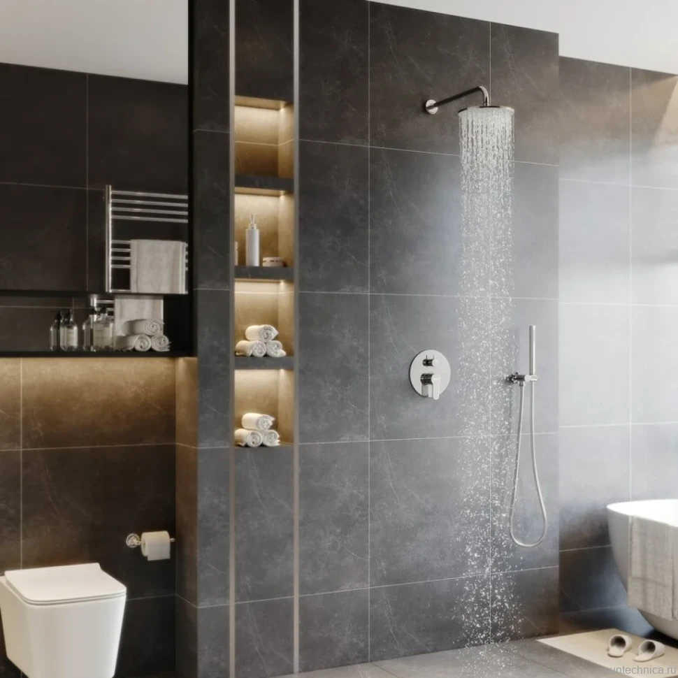 Душевой комплект Berges Nardis 2R 071003 С ВНУТРЕННЕЙ ЧАСТЬЮ, хром