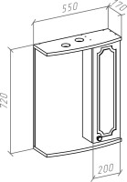 Мебель для ванной комнаты Bellezza Кантри 60