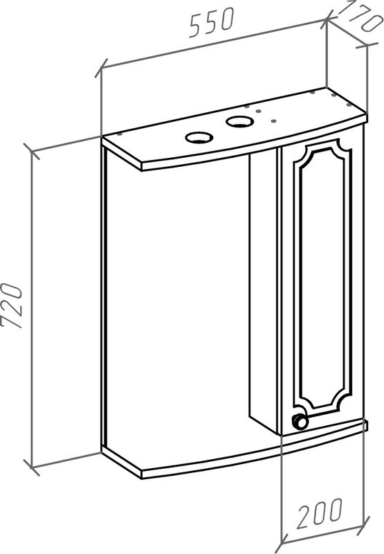 Мебель для ванной комнаты Bellezza Кантри 60