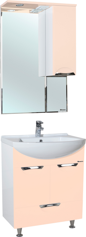 Мебель для ванной комнаты Bellezza Альфа 55 бежевая с нижним ящиком