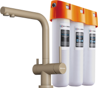 Смеситель для кухни Omoikiri Nagano CA-P с фильтром, карамель