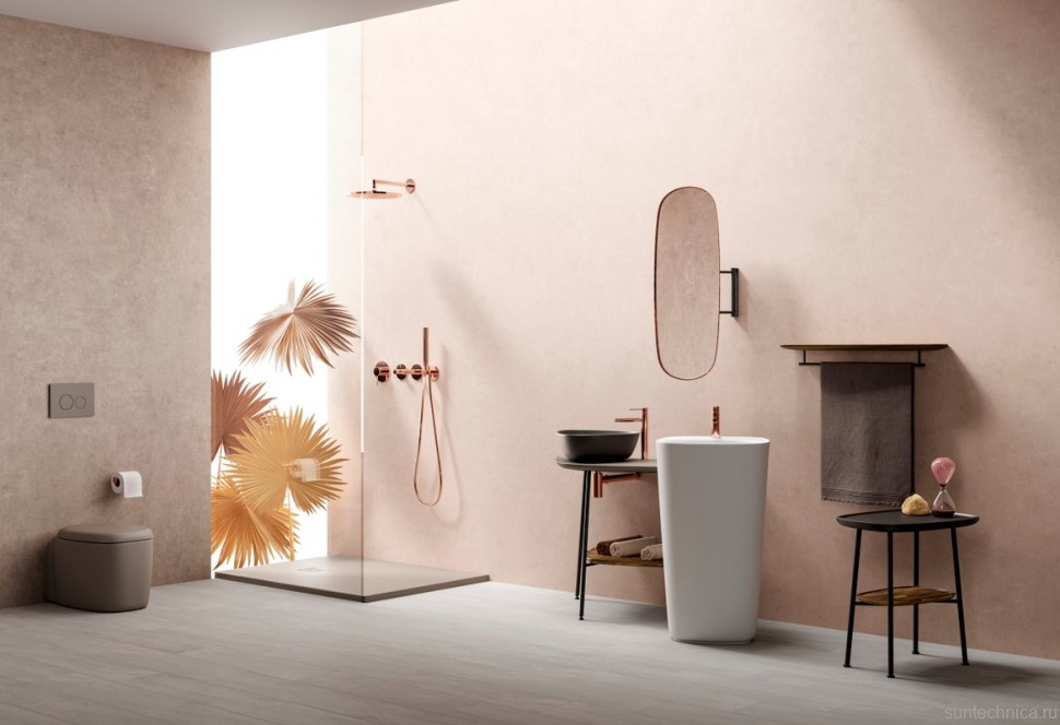Душевой комплект VitrA Origin A49285EXP С ВНУТРЕННЕЙ ЧАСТЬЮ, медь