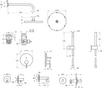 Душевой комплект VitrA Origin A49285EXP С ВНУТРЕННЕЙ ЧАСТЬЮ, медь