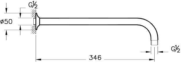 Душевой комплект VitrA Origin A49285EXP С ВНУТРЕННЕЙ ЧАСТЬЮ, медь