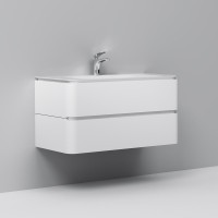 Тумба с раковиной AM.PM Sensation 100 подвесная, белый глянец