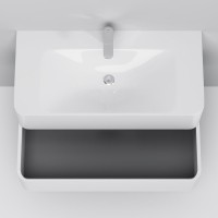 Тумба с раковиной AM.PM Sensation 100 подвесная, белый глянец