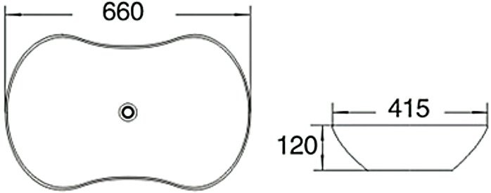 Накладная раковина SantiLine SL-1030