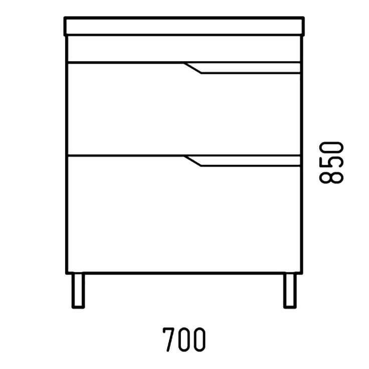 Мебель для ванной комнаты Corozo Теона Z2 70 белая