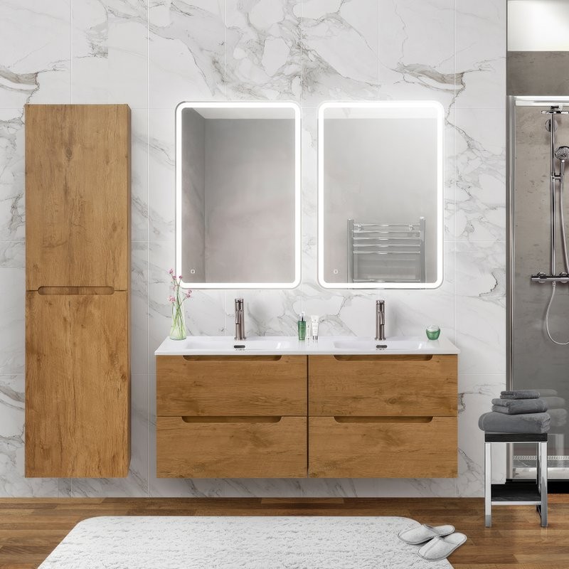 Шкаф пенал для ванной BelBagno Etna 40 L rovere  nature