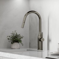 Смеситель для кухни Sancos Grand SC4002GG с вытяжным изливом, вороненая сталь
