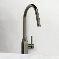Смеситель для кухни Sancos Grand SC4002GG с вытяжным изливом, вороненая сталь
